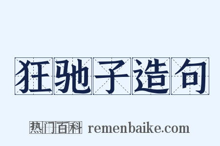 狂驰子造句是什么意思的图片